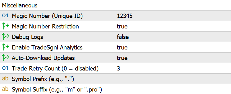 Miscellaneous in MT5 EA