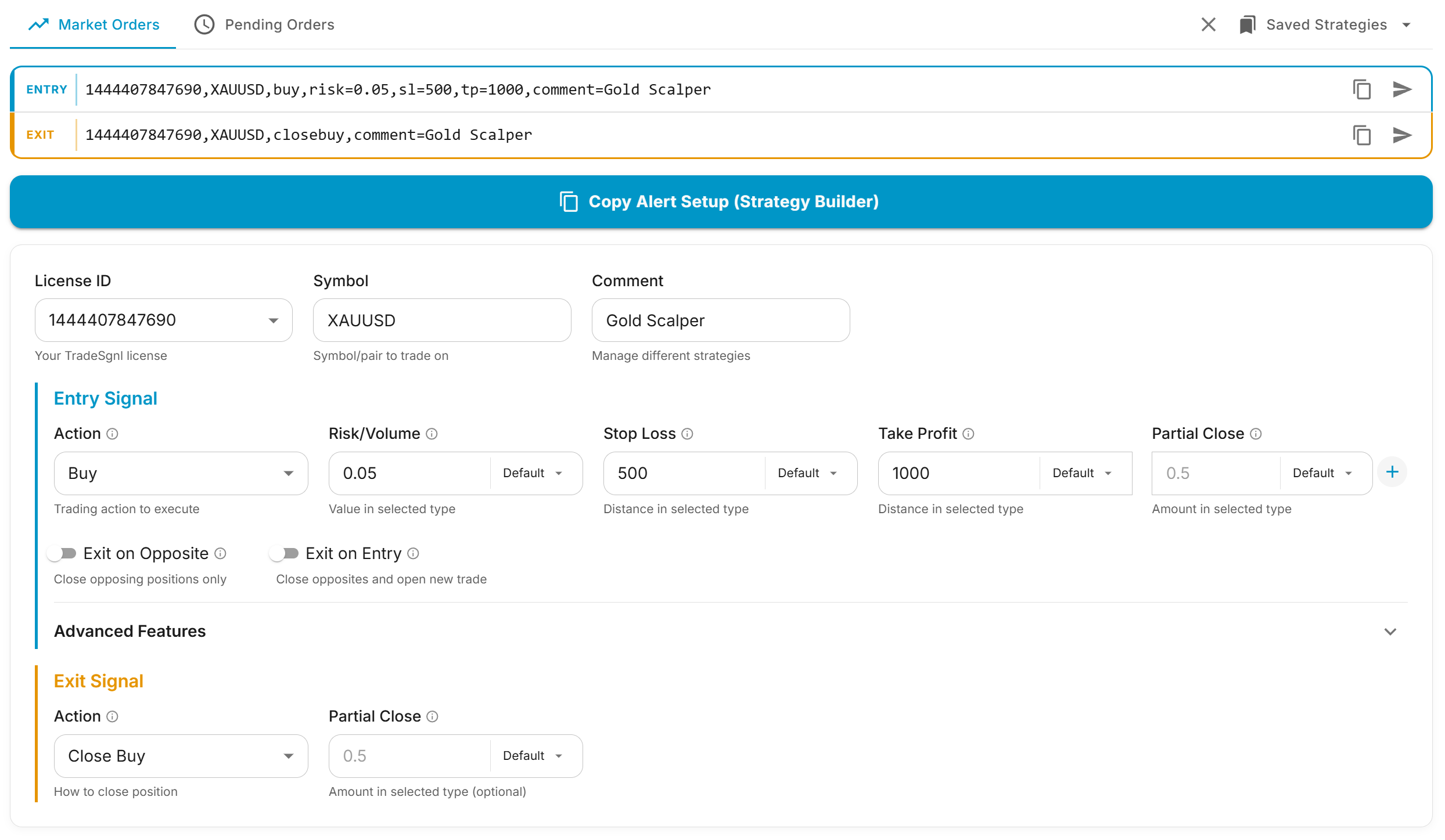TradeSgnl Syntax Generator Interface