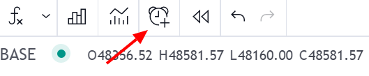 TradingView alert button location